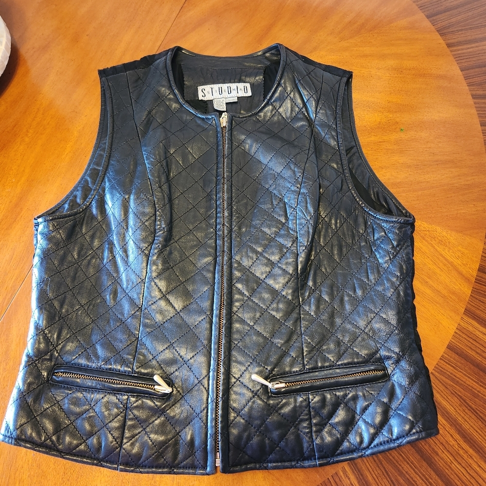 Studio leather vest